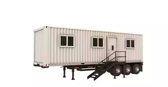 Detailed Portable Building Trailer