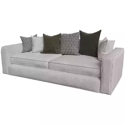 Modern Minimalist Fabric Sofa 3D Model