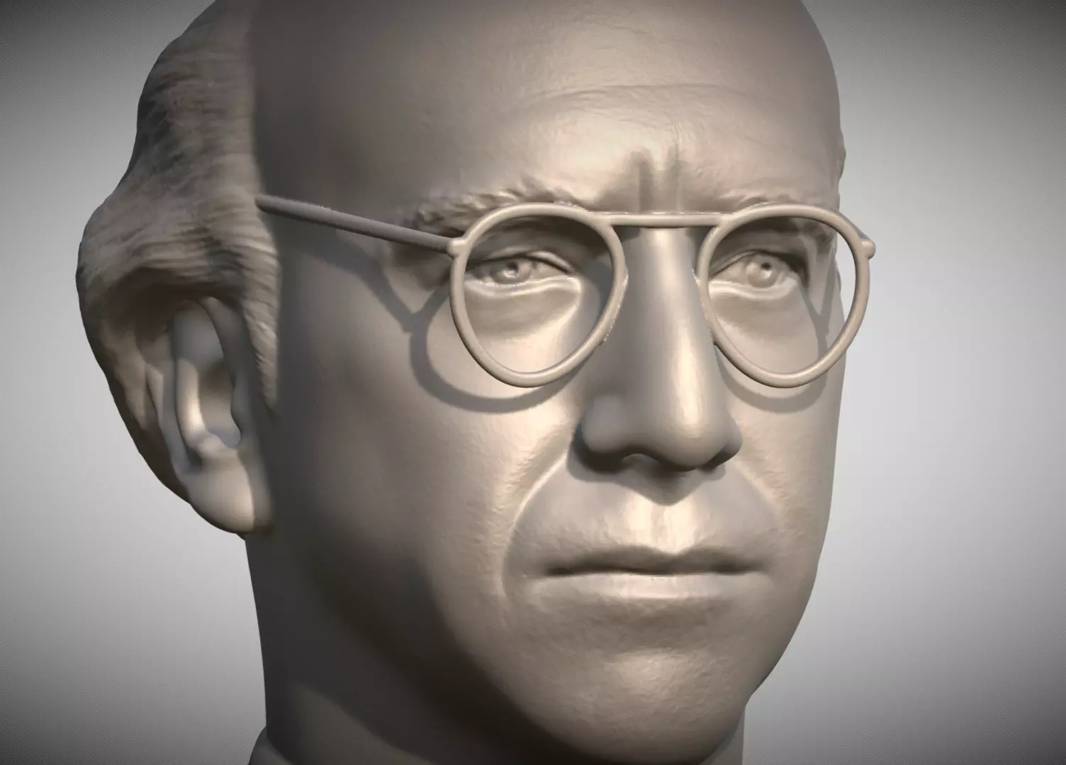  Larry David bust for 3D printing 3D print model_10