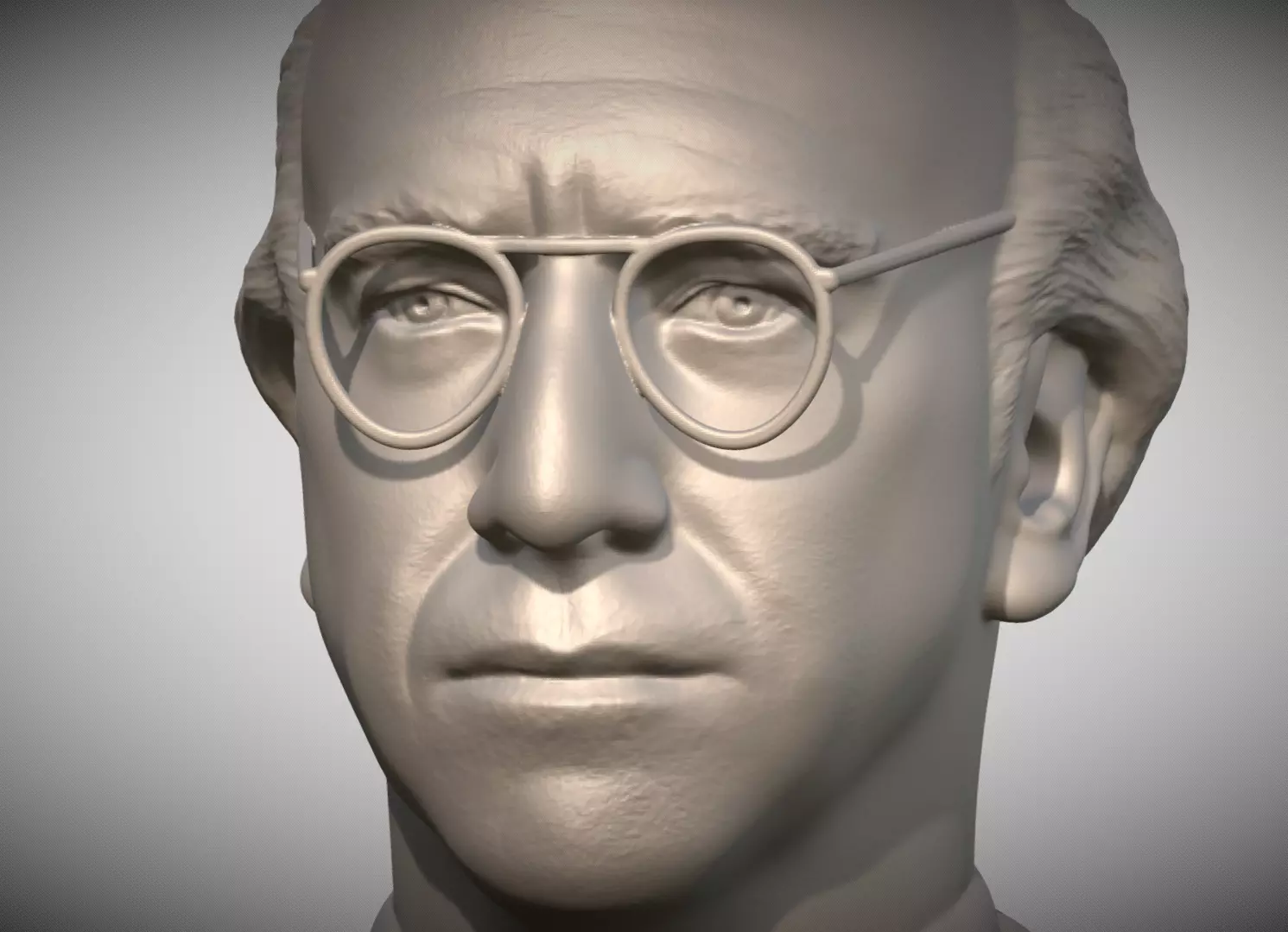  Larry David bust for 3D printing 3D print model_11