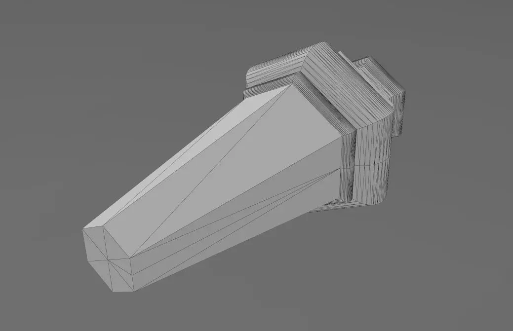 Faceted hexagonal nightstand chest table foot 3D print model_13