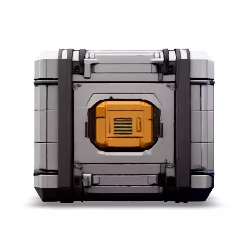 SciFi Storage Crate Game Asset Low-poly 3D model_6