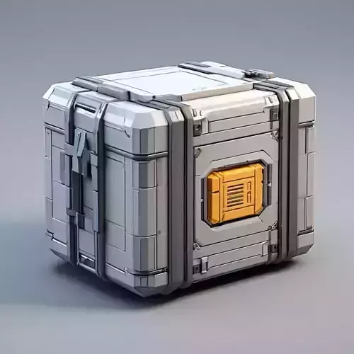 SciFi Storage Crate Game Asset Low-poly 3D model SciFi Storage Crate Game Asset Low-poly 3D model