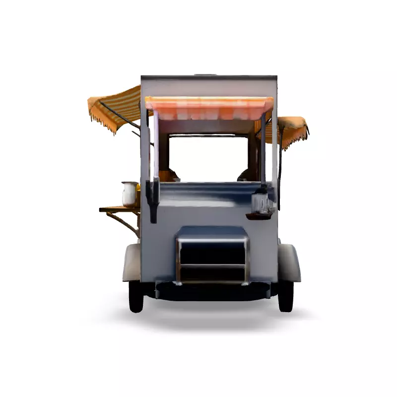 Realistic Food Truck 3D Model Low-poly 3D model_6