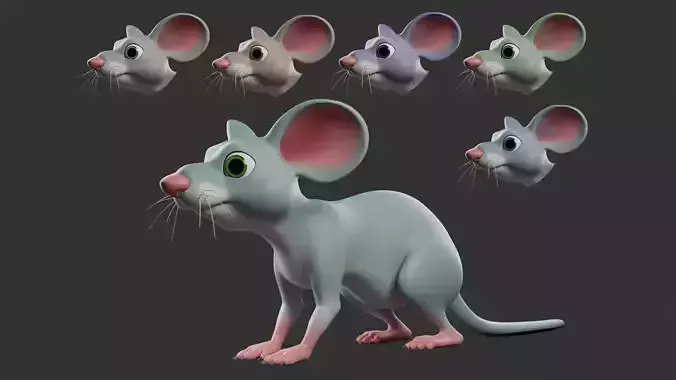 Mouse Stylize II Cartoon Low-poly 3D model