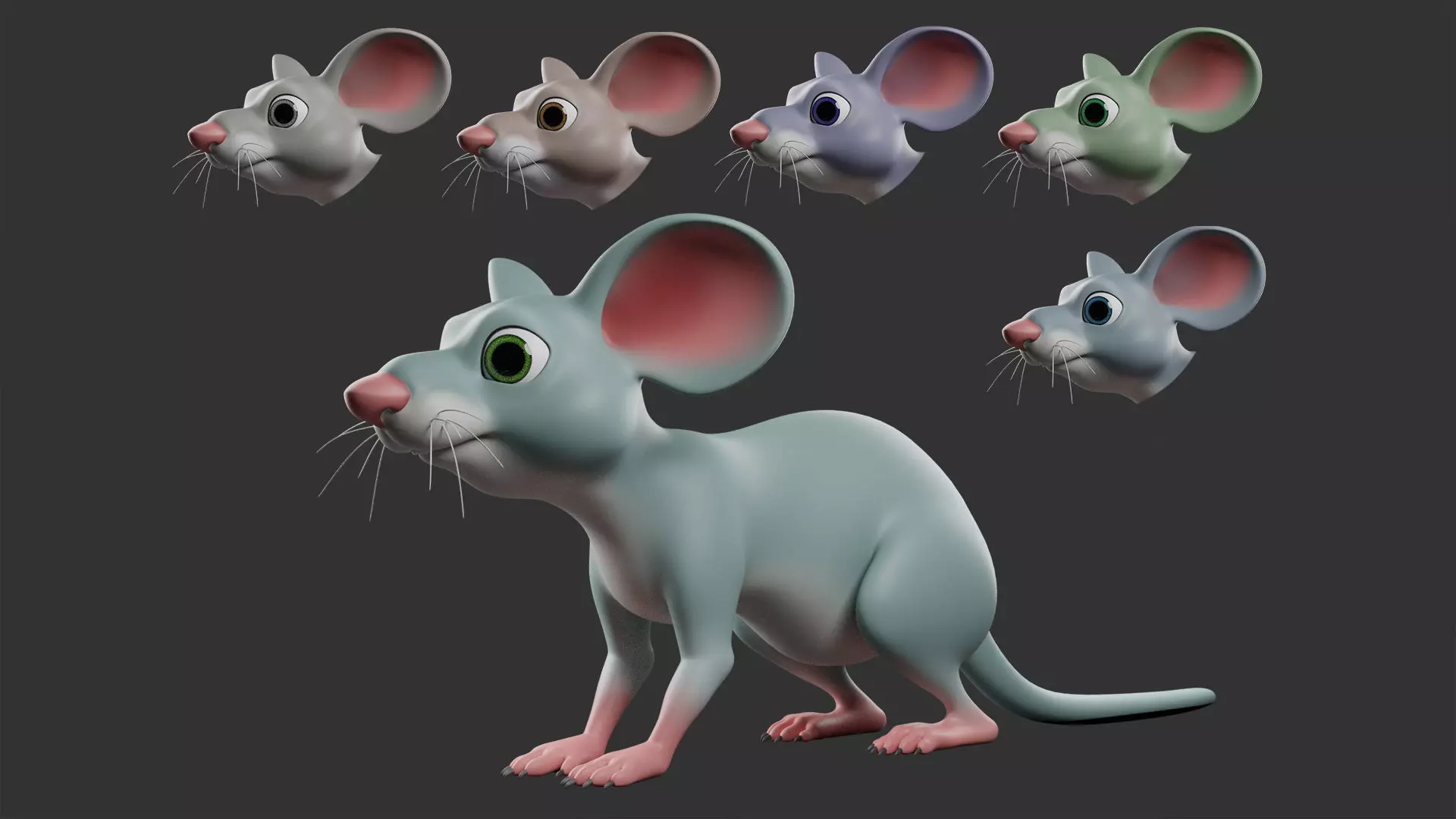 Mouse Stylize II Cartoon Low-poly 3D model_0