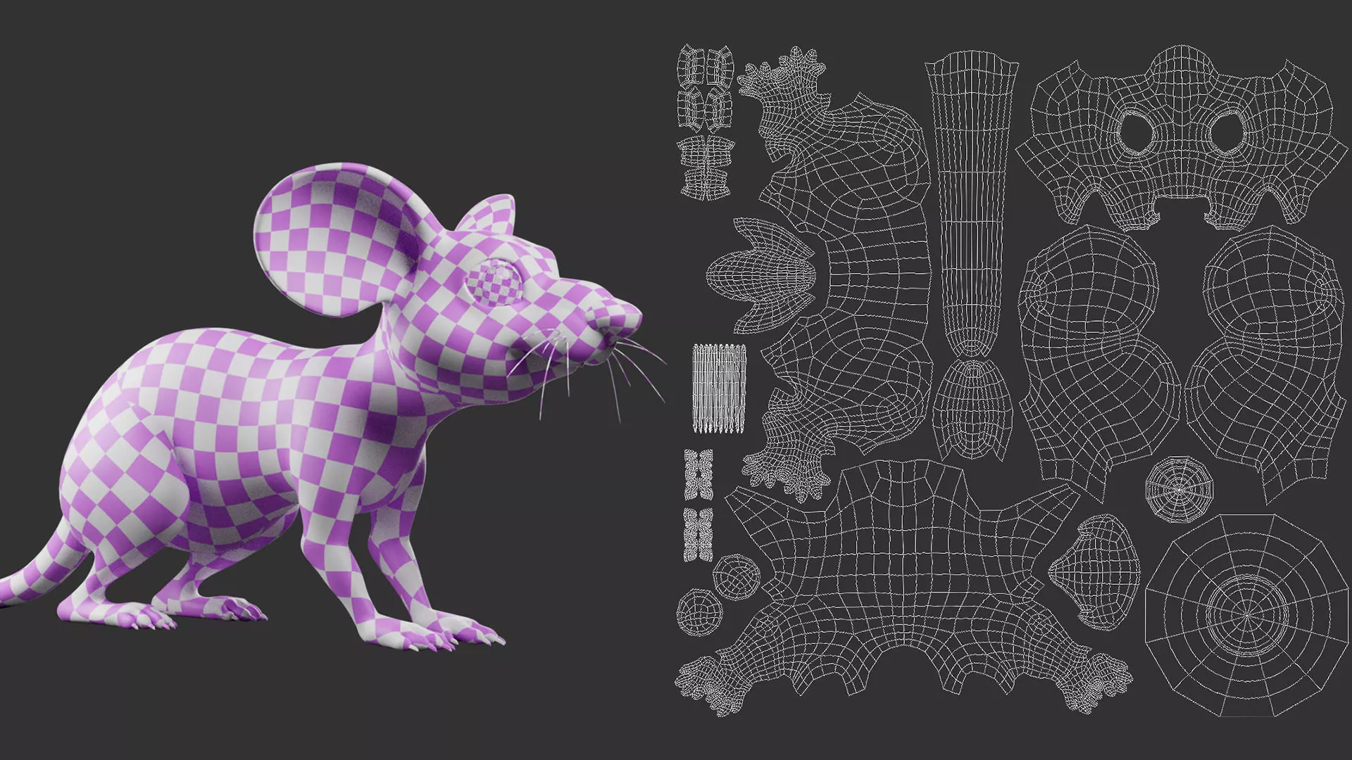 Mouse Stylize II Cartoon Low-poly 3D model_8