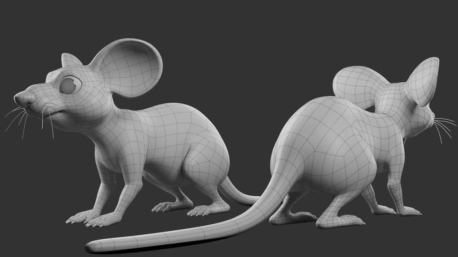 Mouse Stylize II Cartoon Low-poly 3D model_6