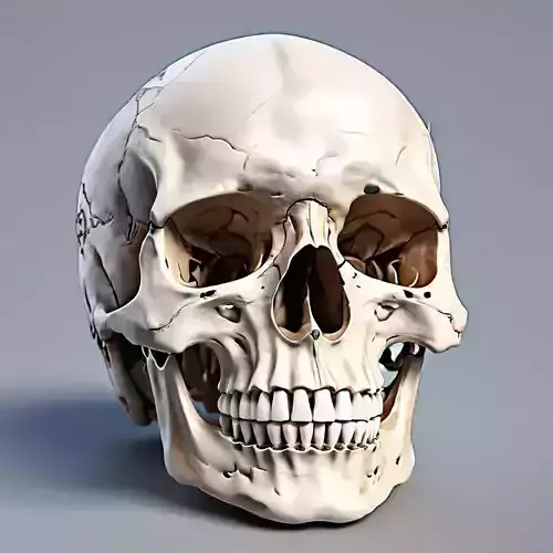 Realistic Human Skull 3D Model