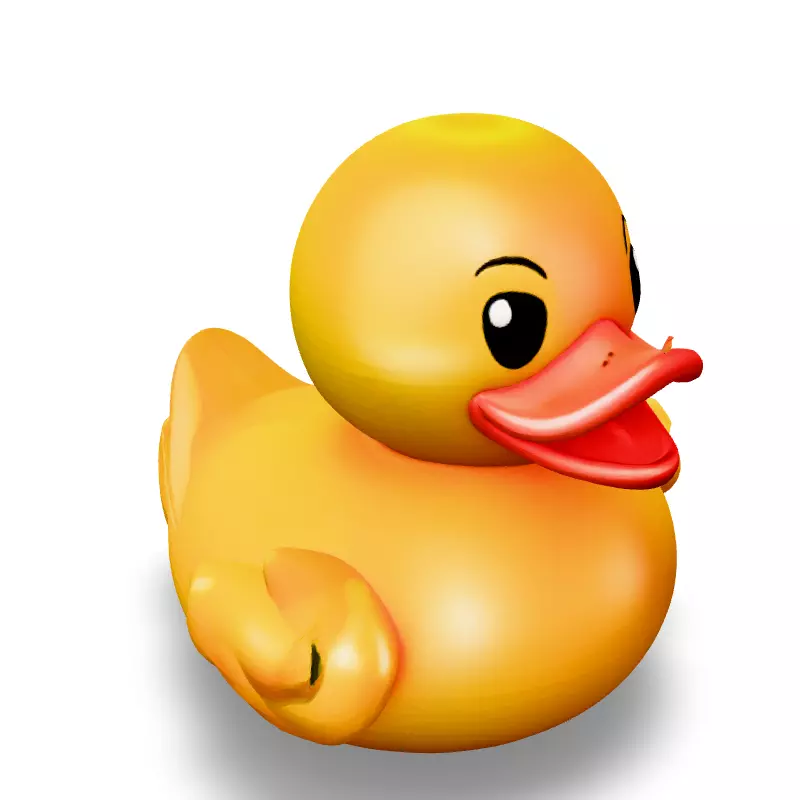Realistic Rubber Duck 3D Model Low-poly 3D model_2