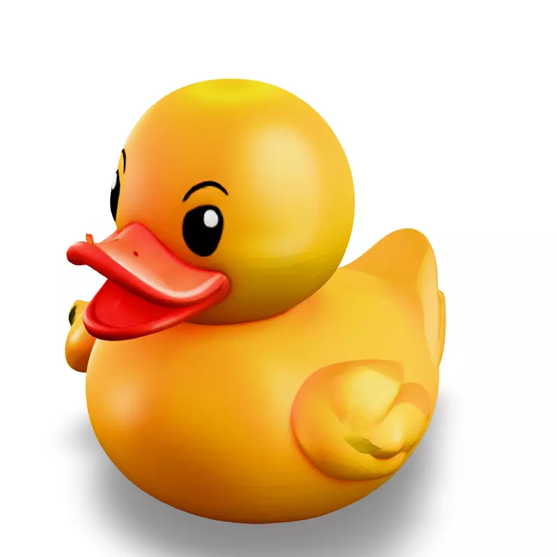 Realistic Rubber Duck 3D Model Low-poly 3D model_1