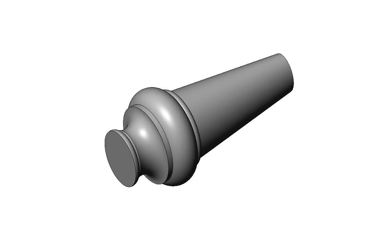 Oval nightstand chest table foot 3D print model_4