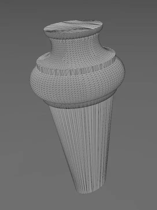 Oval nightstand chest table foot 3D print model_13