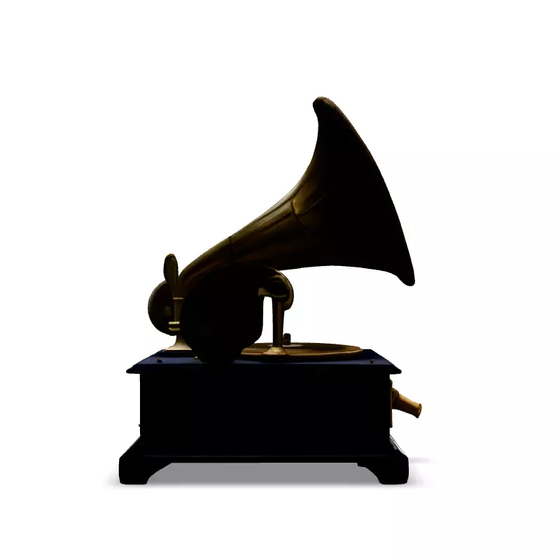 Antique Gramophone 3D Model Low-poly 3D model_6