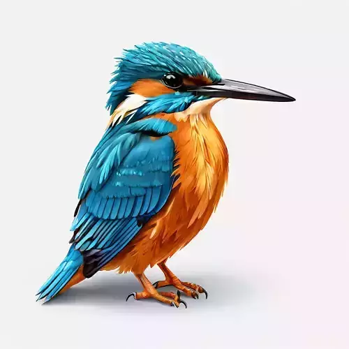 Realistic 3D Kingfisher Model