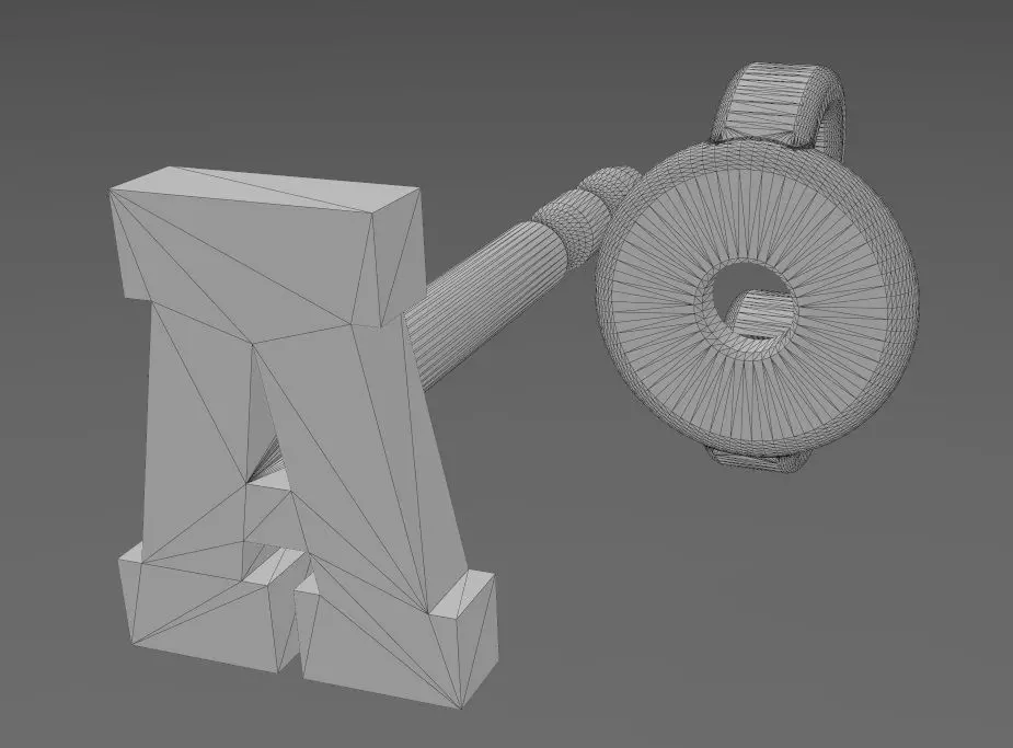 A letter varsity font stud earring 3D print model_14