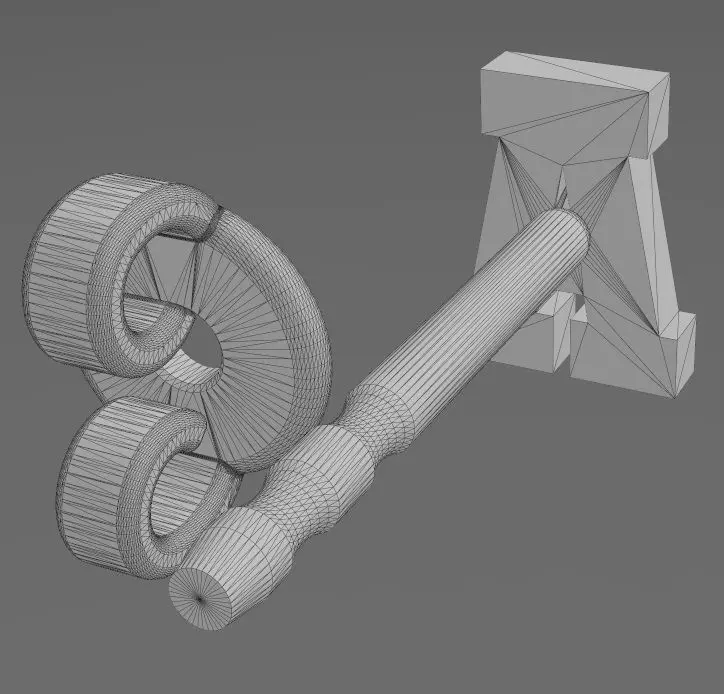 A letter varsity font stud earring 3D print model_15