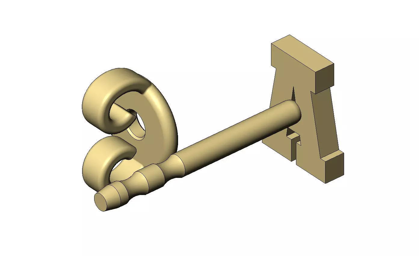 A letter varsity font stud earring 3D print model_10