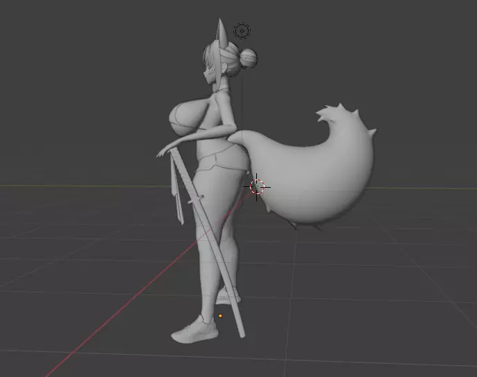 3d anime character 3D print model_0