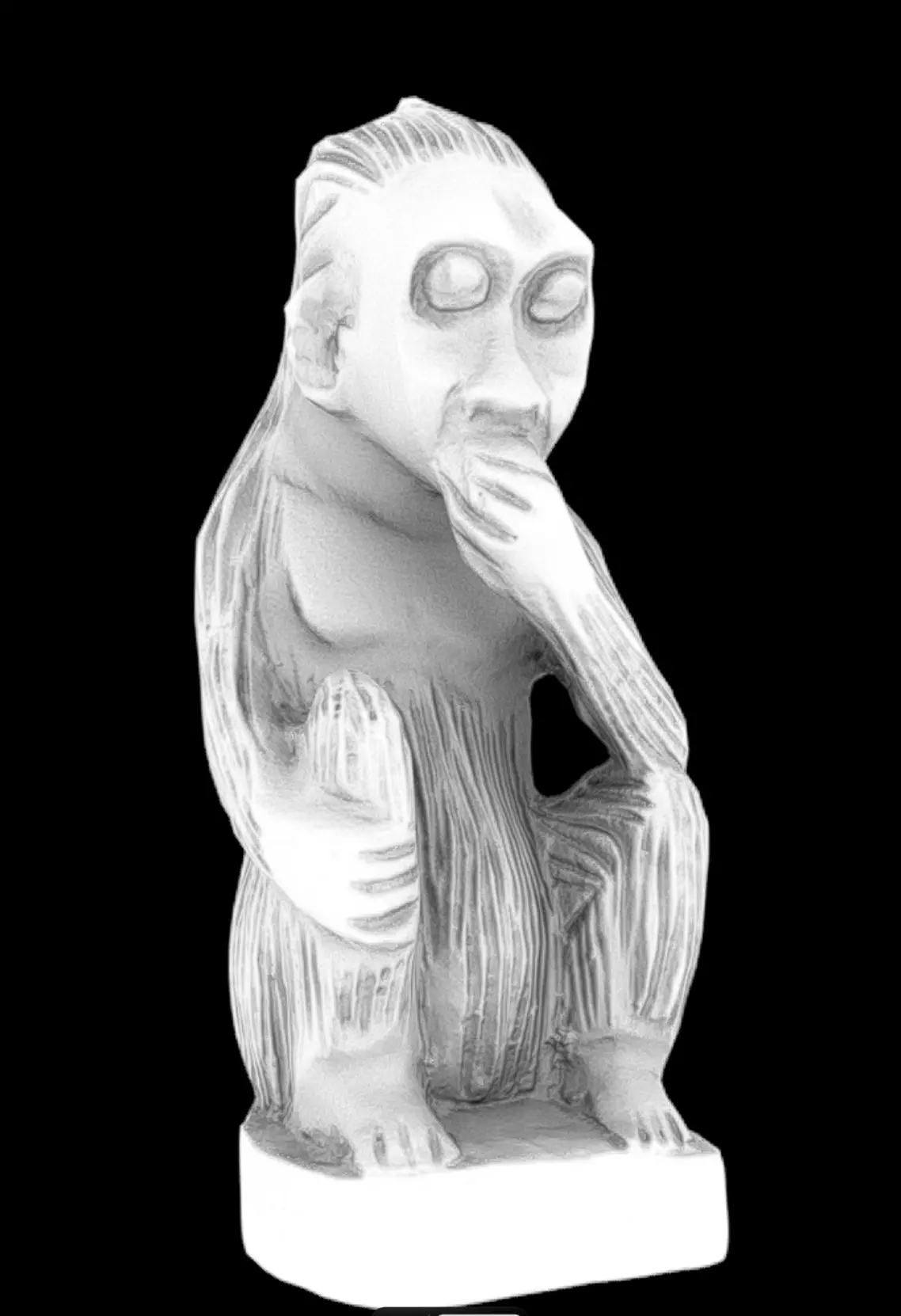 Monkey Speak No Evil Low-poly 3D model_11