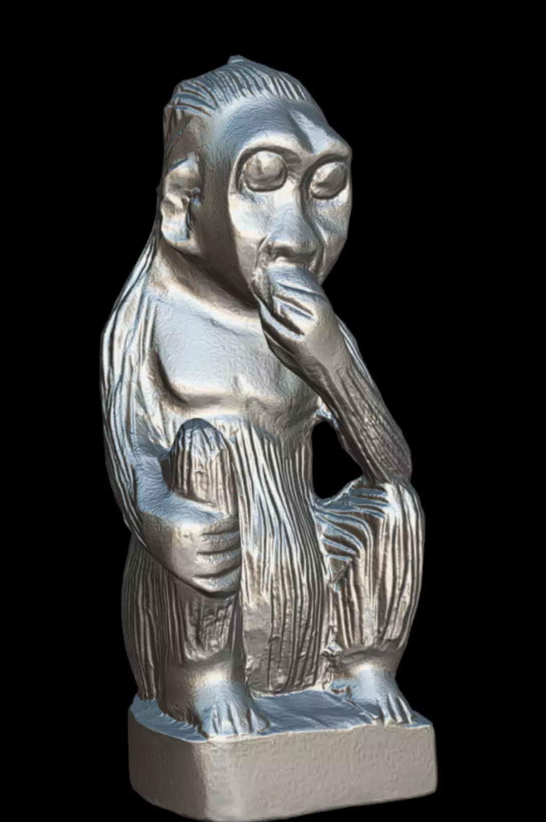 Monkey Speak No Evil Low-poly 3D model_14