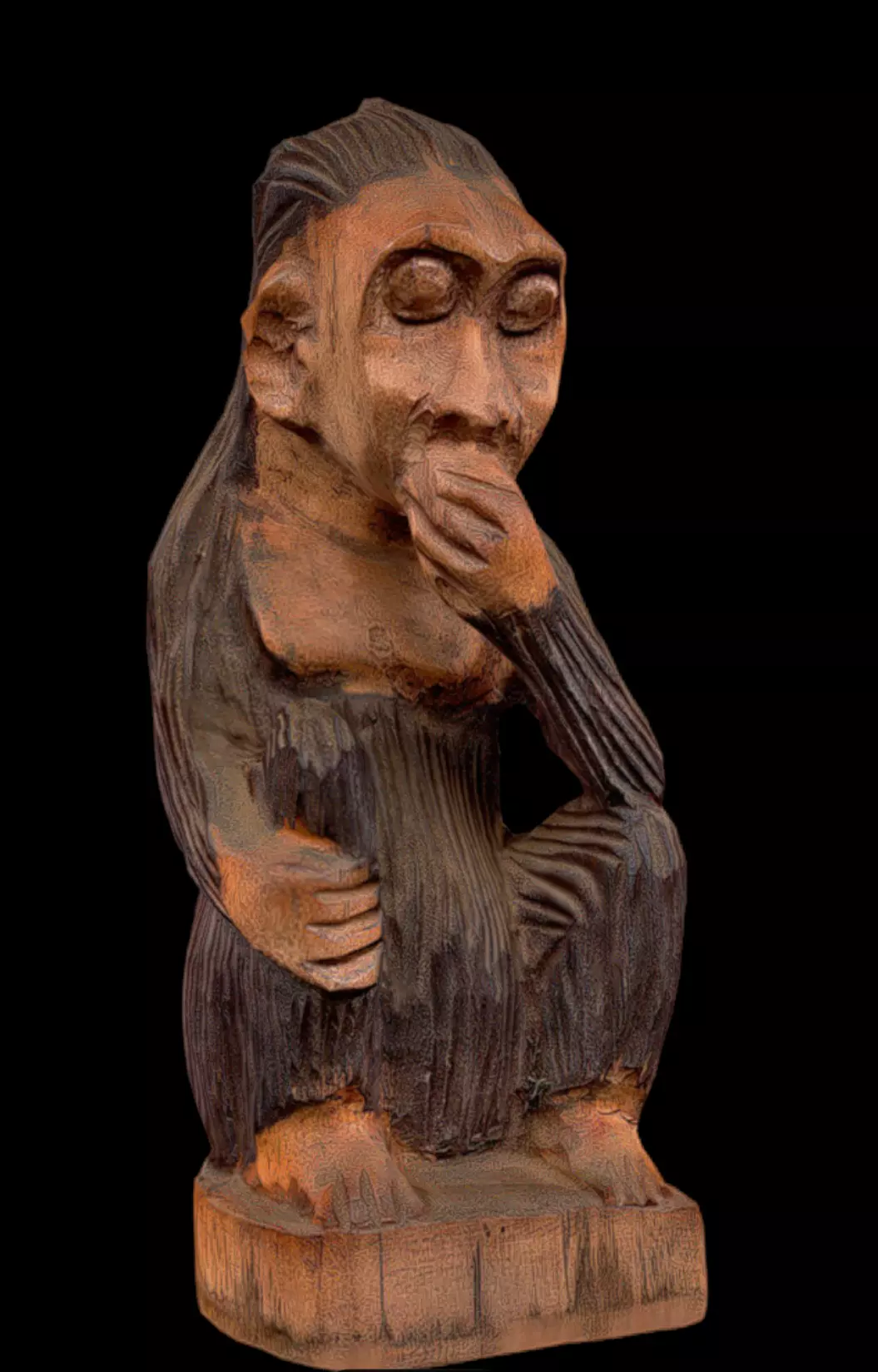 Monkey Speak No Evil Low-poly 3D model_7