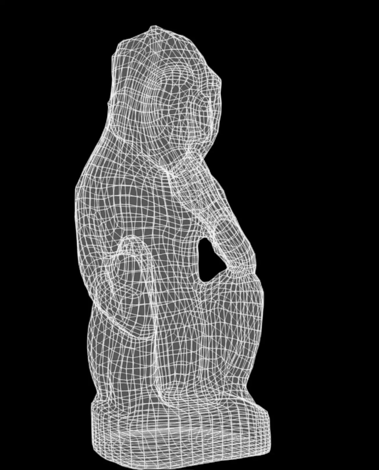 Monkey Speak No Evil Low-poly 3D model_13