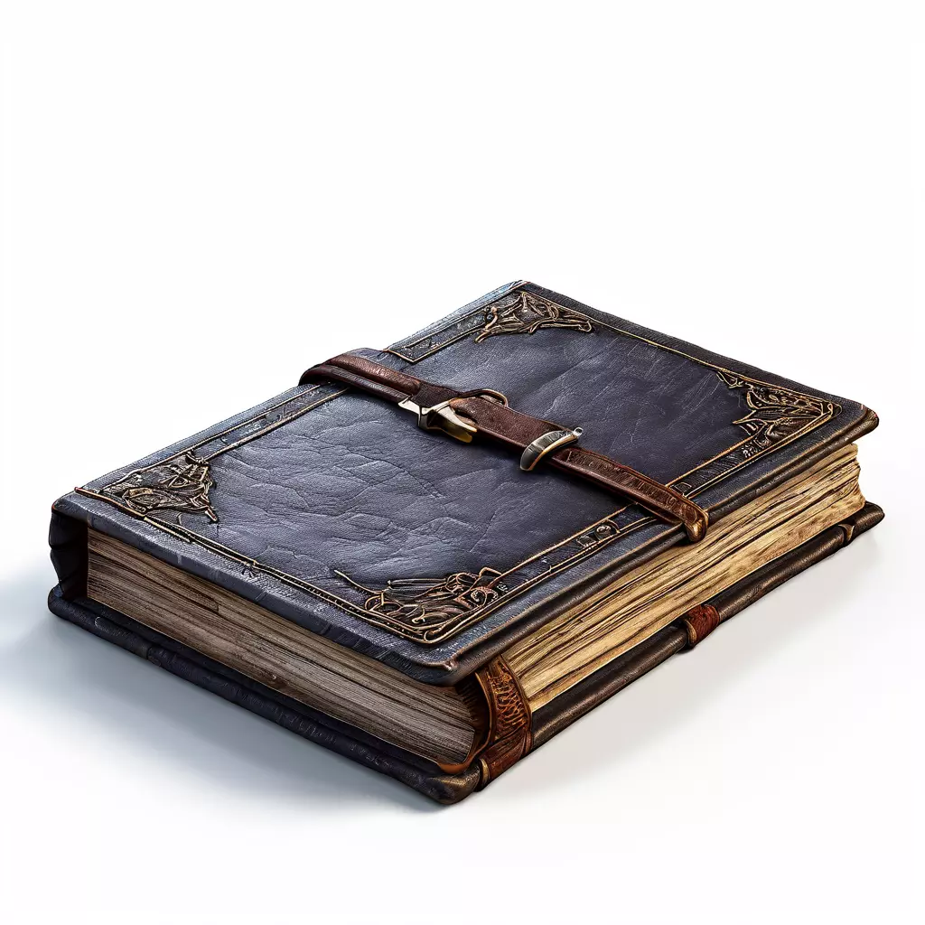 Antique Leather Bound Book 3D Model Low-poly 3D model_0