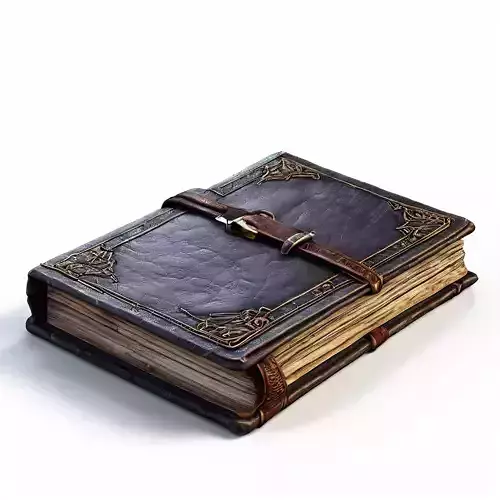Antique Leather Bound Book 3D Model Low-poly 3D model