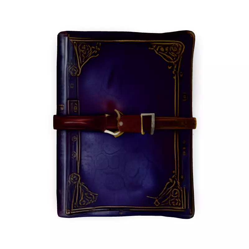 Antique Leather Bound Book 3D Model Low-poly 3D model_7