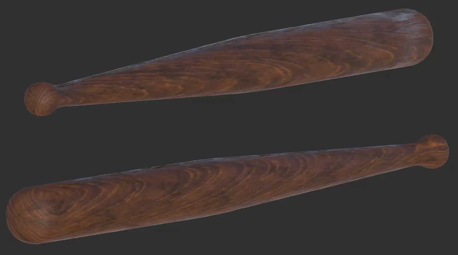 Baseball bat Low-poly 3D model_1