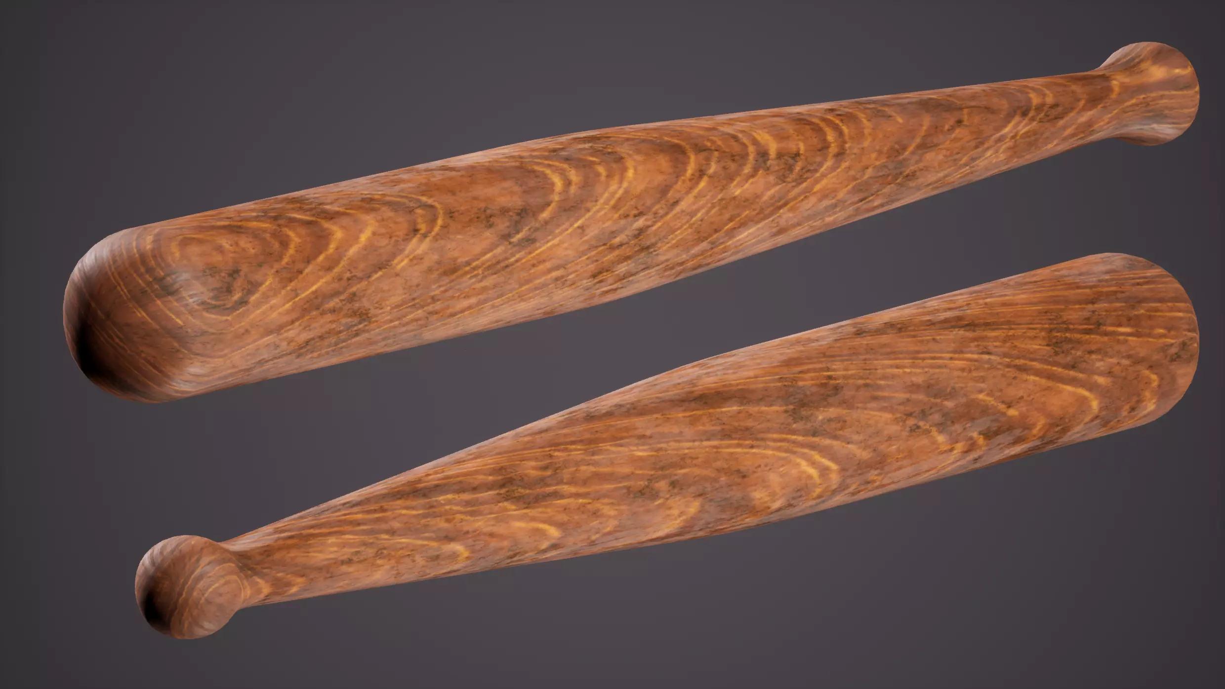 Baseball bat Low-poly 3D model_0