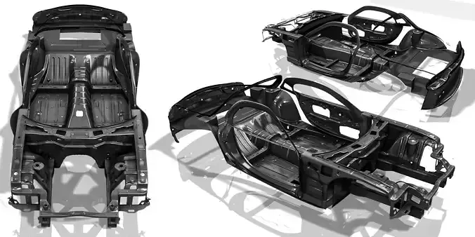RX7 Chassis 3d Model