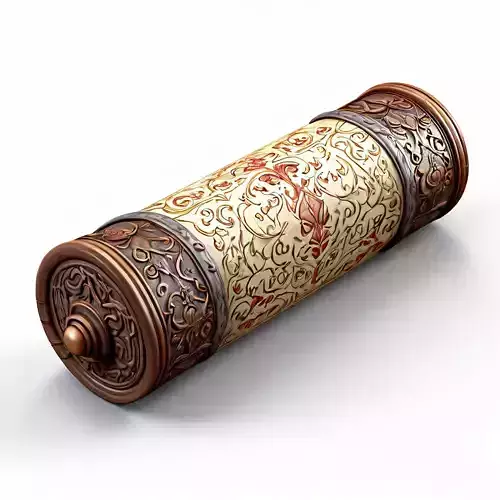 Ornate Scroll Case 3D Model