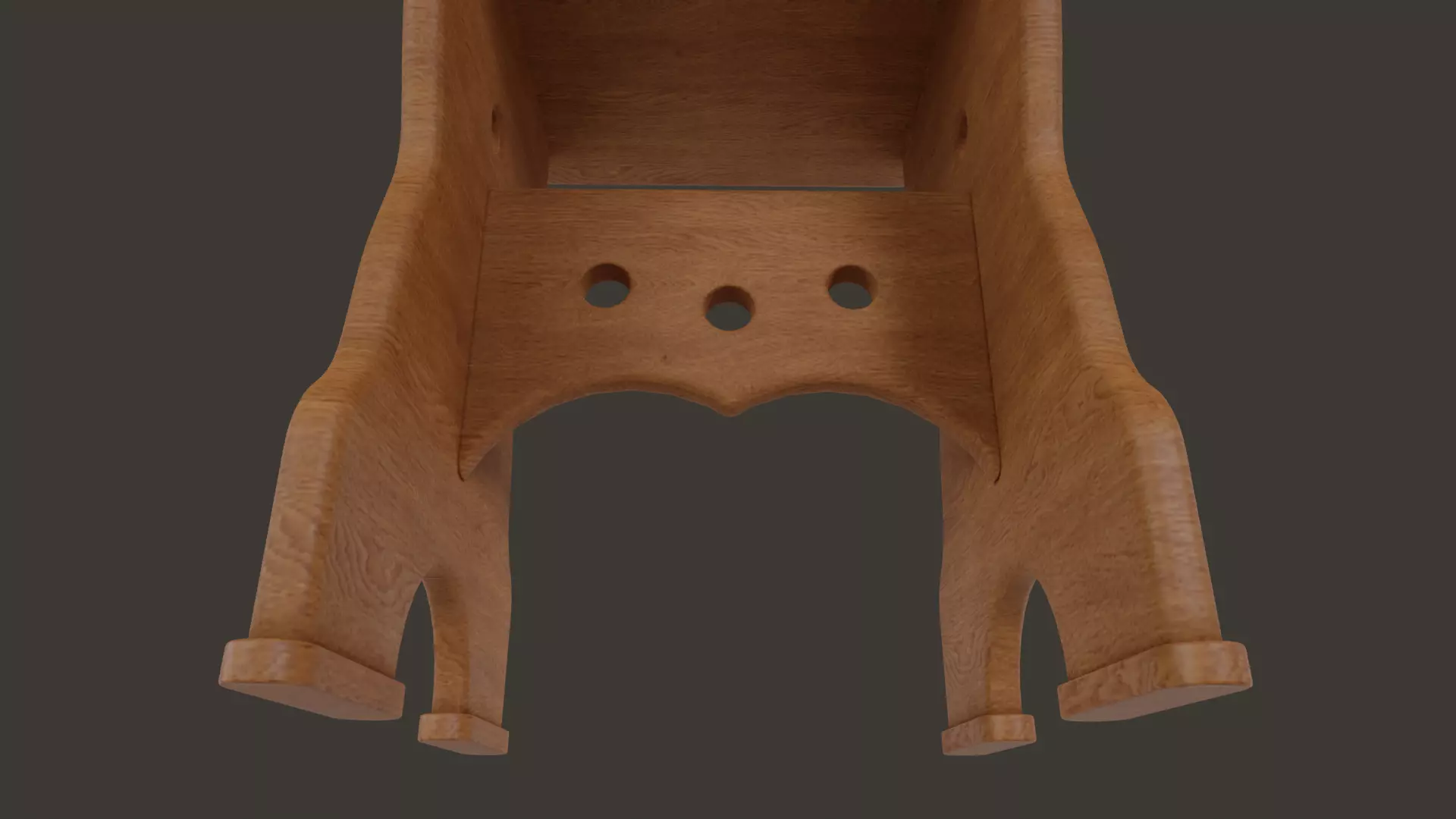 Stool Low-poly 3D model_3