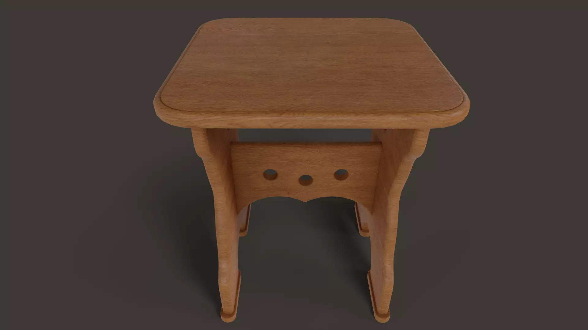 Stool Low-poly 3D model_4