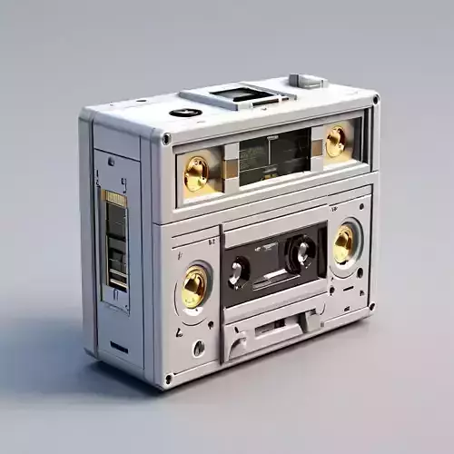 Retro Futuristic Cassette Player