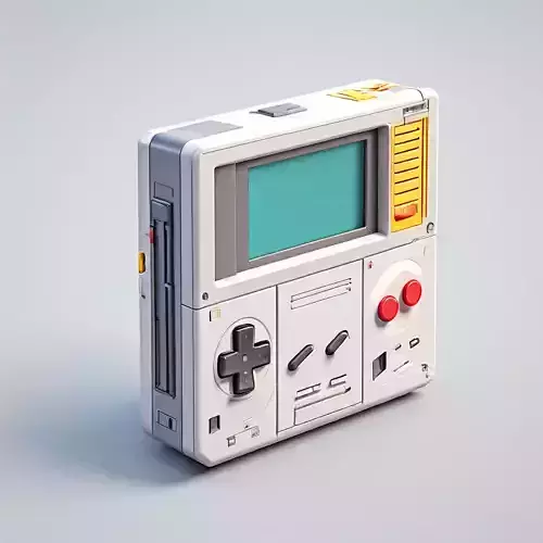Retro Handheld Game Console 3D Model Low-poly 3D model