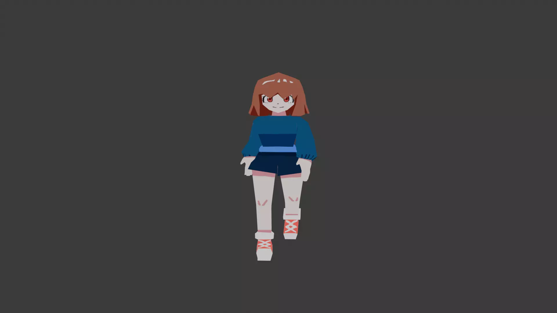Low-Poly Girl Free low-poly 3D model