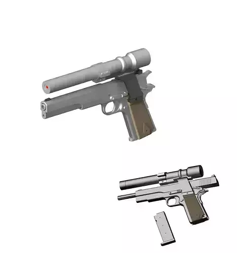 AMT Hardballer Terminator Miniature 3D print model