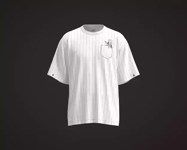 Mens T-shirt with strip and side chest print