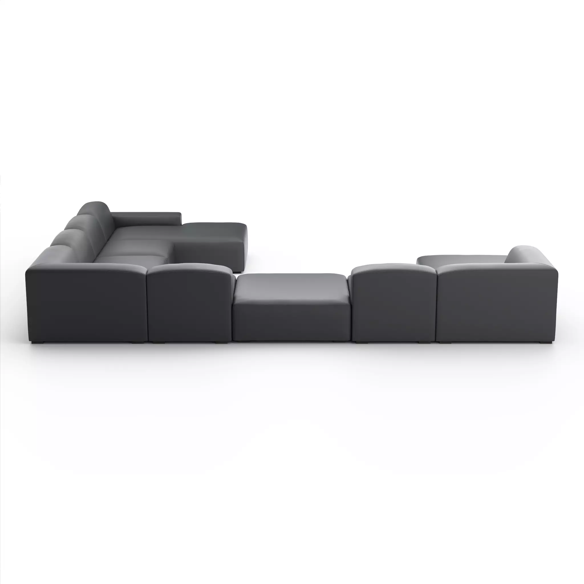 Morgan Full Modular Sectional Low-poly 3D model_14