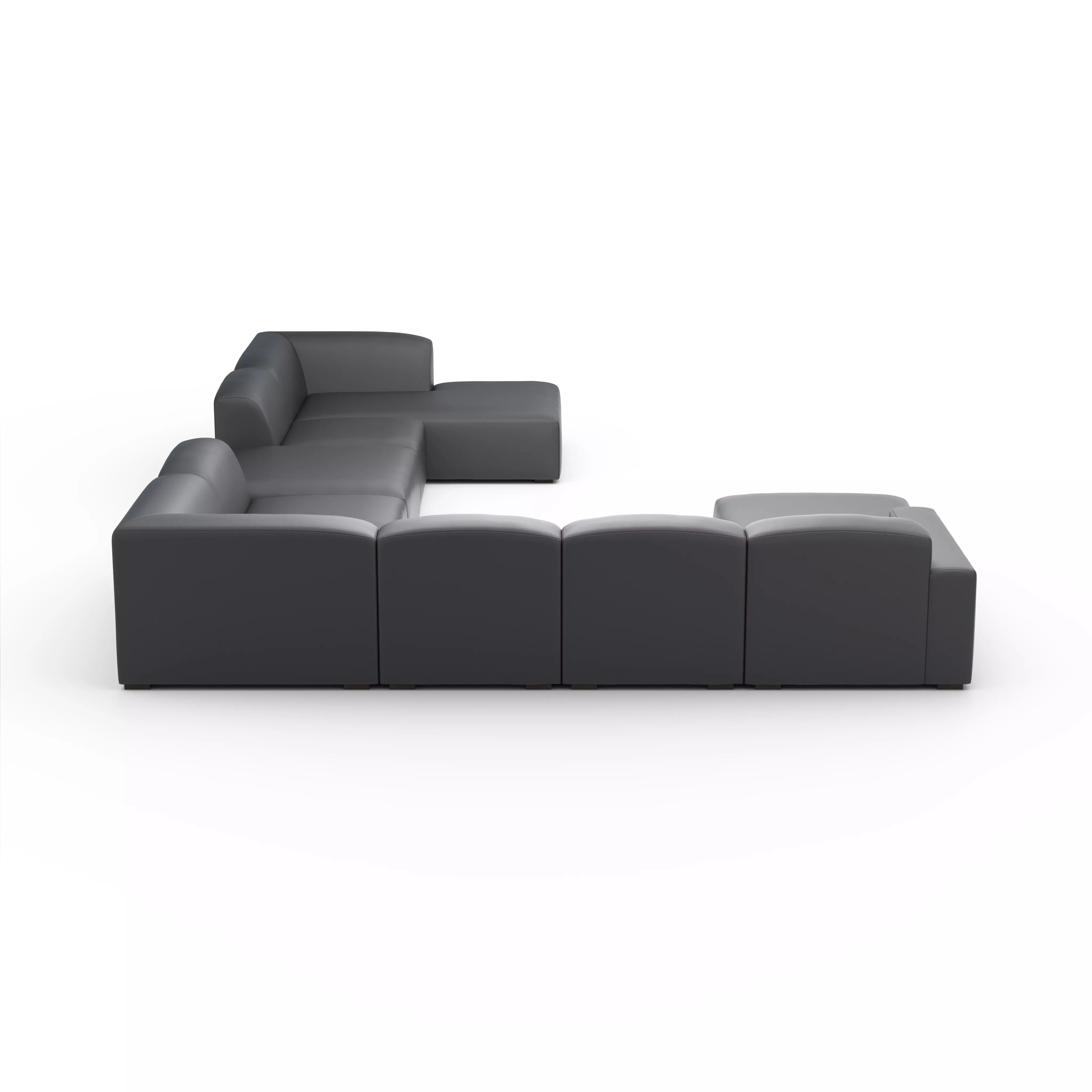 Morgan Full Modular Sectional Low-poly 3D model_11