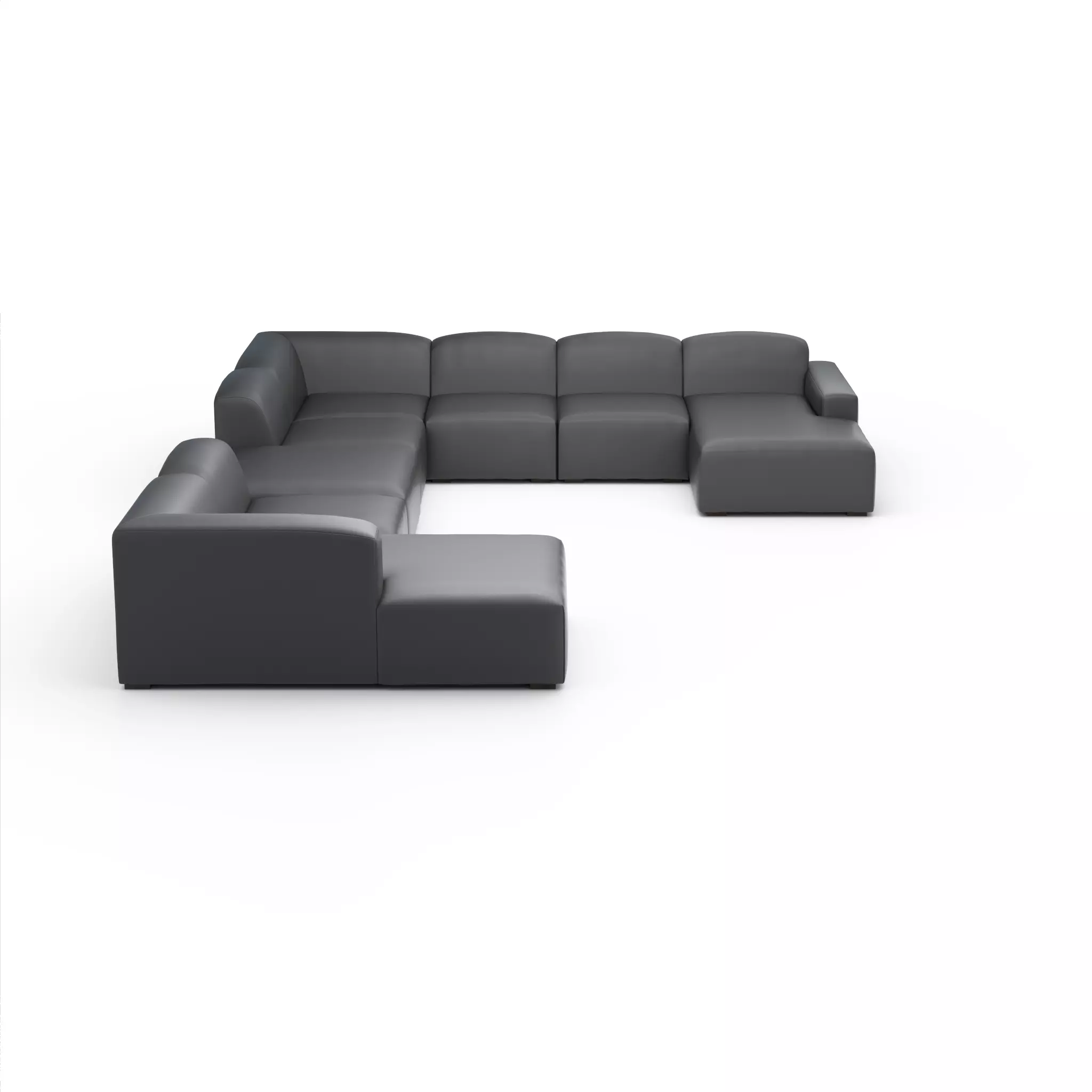 Morgan Full Modular Sectional Low-poly 3D model_15