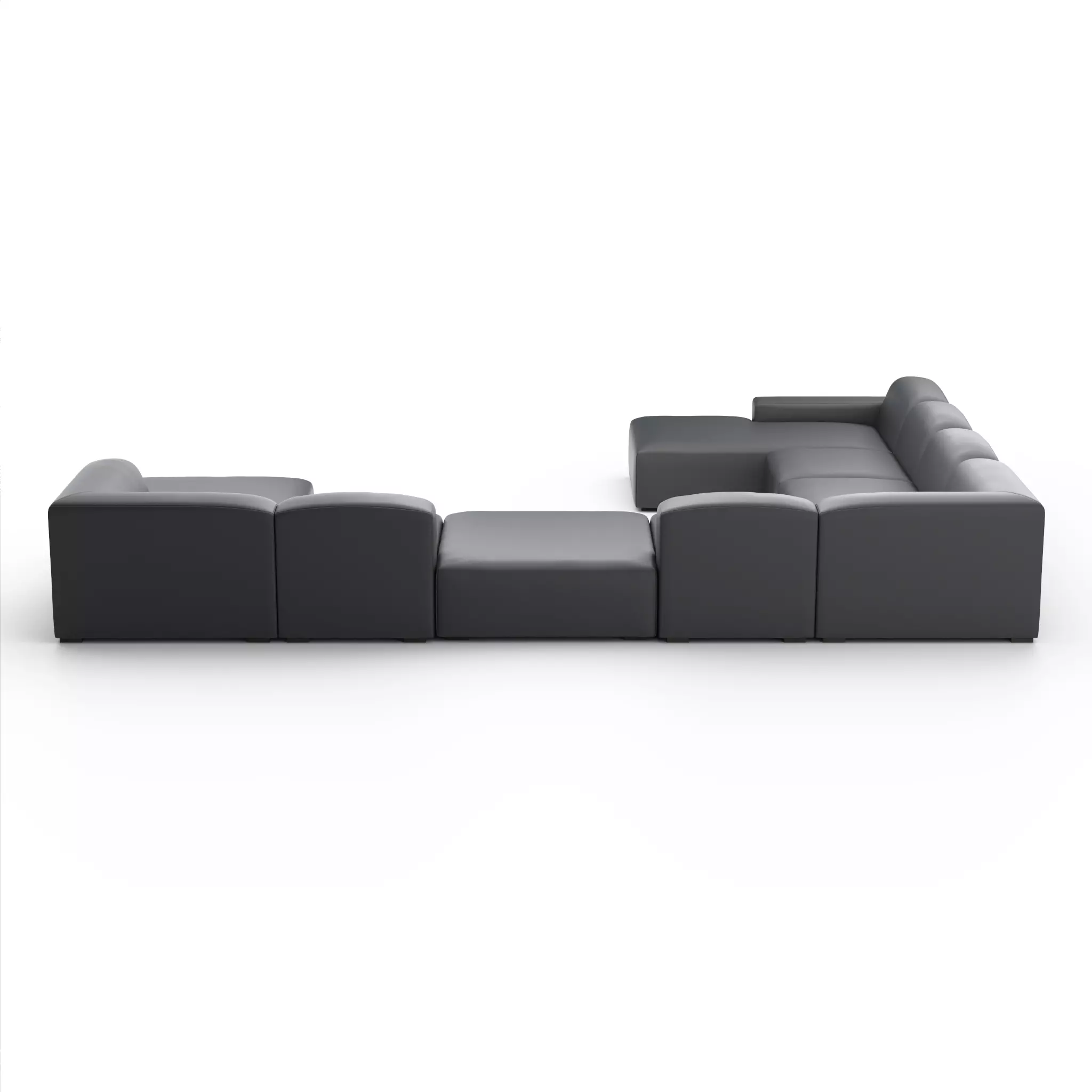 Morgan Full Modular Sectional Low-poly 3D model_10