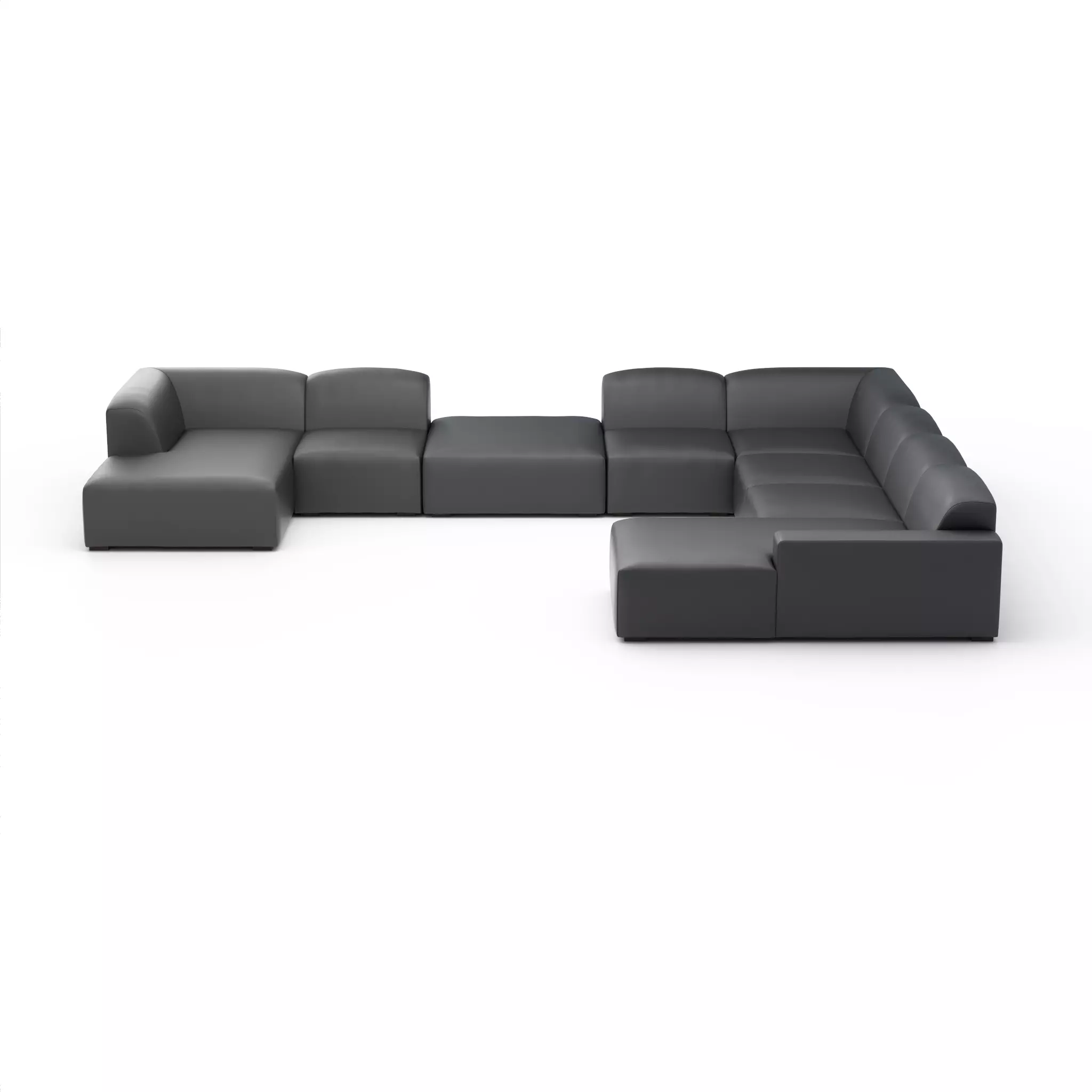 Morgan Full Modular Sectional Low-poly 3D model_13