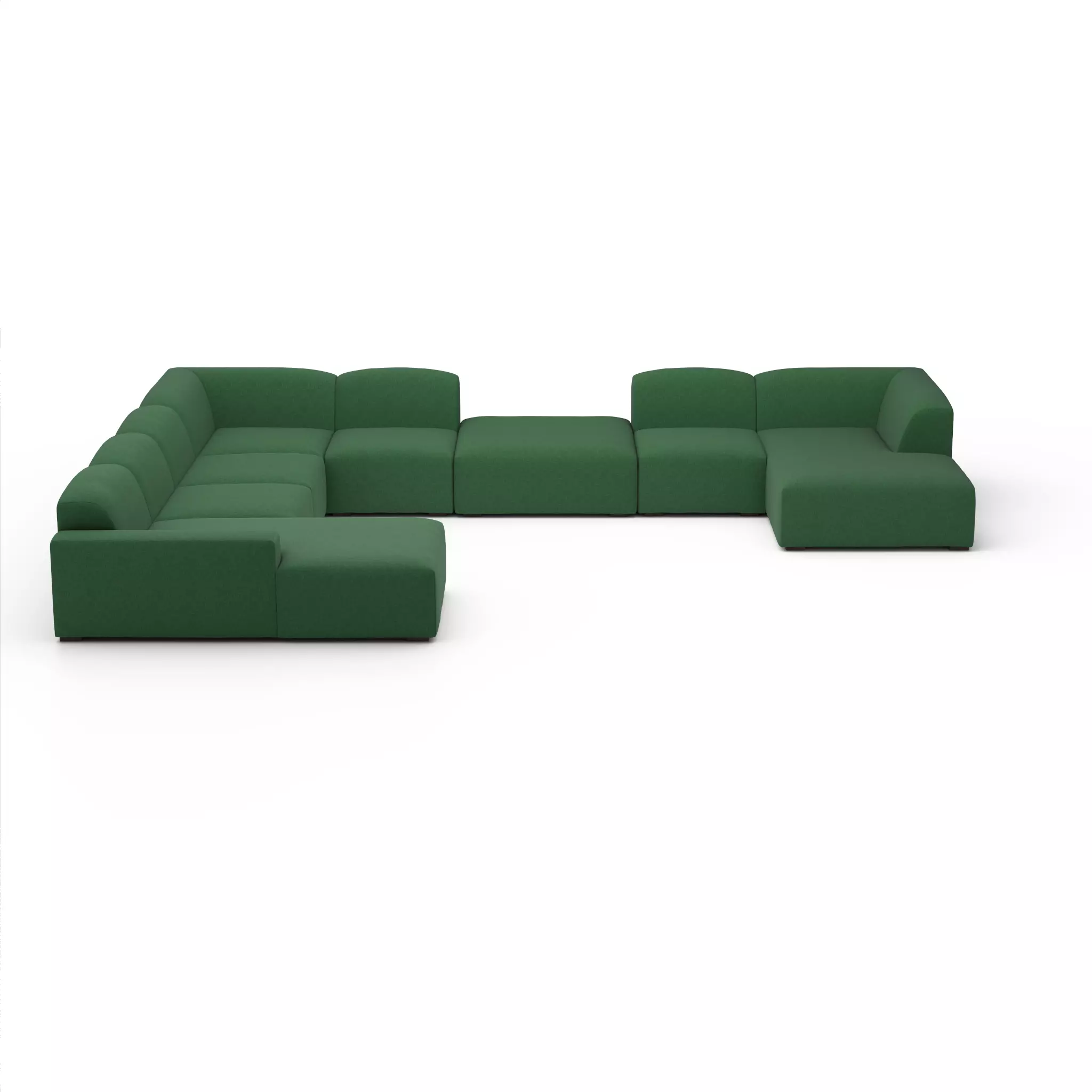 Morgan Full Modular Sectional Low-poly 3D model_1