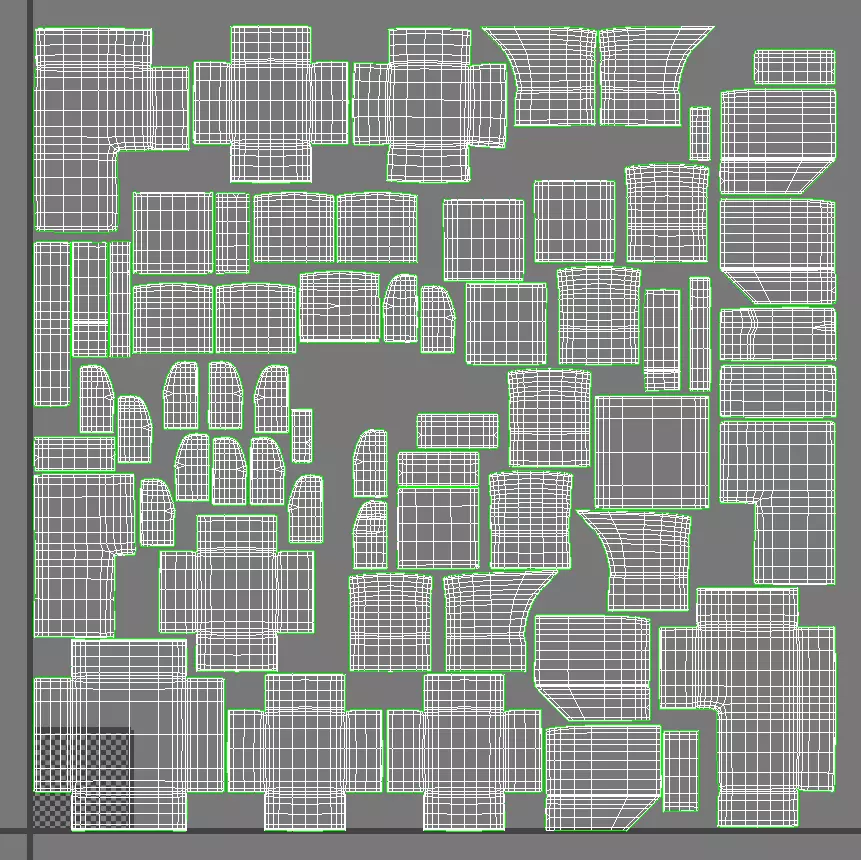 Morgan Full Modular Sectional Low-poly 3D model_22