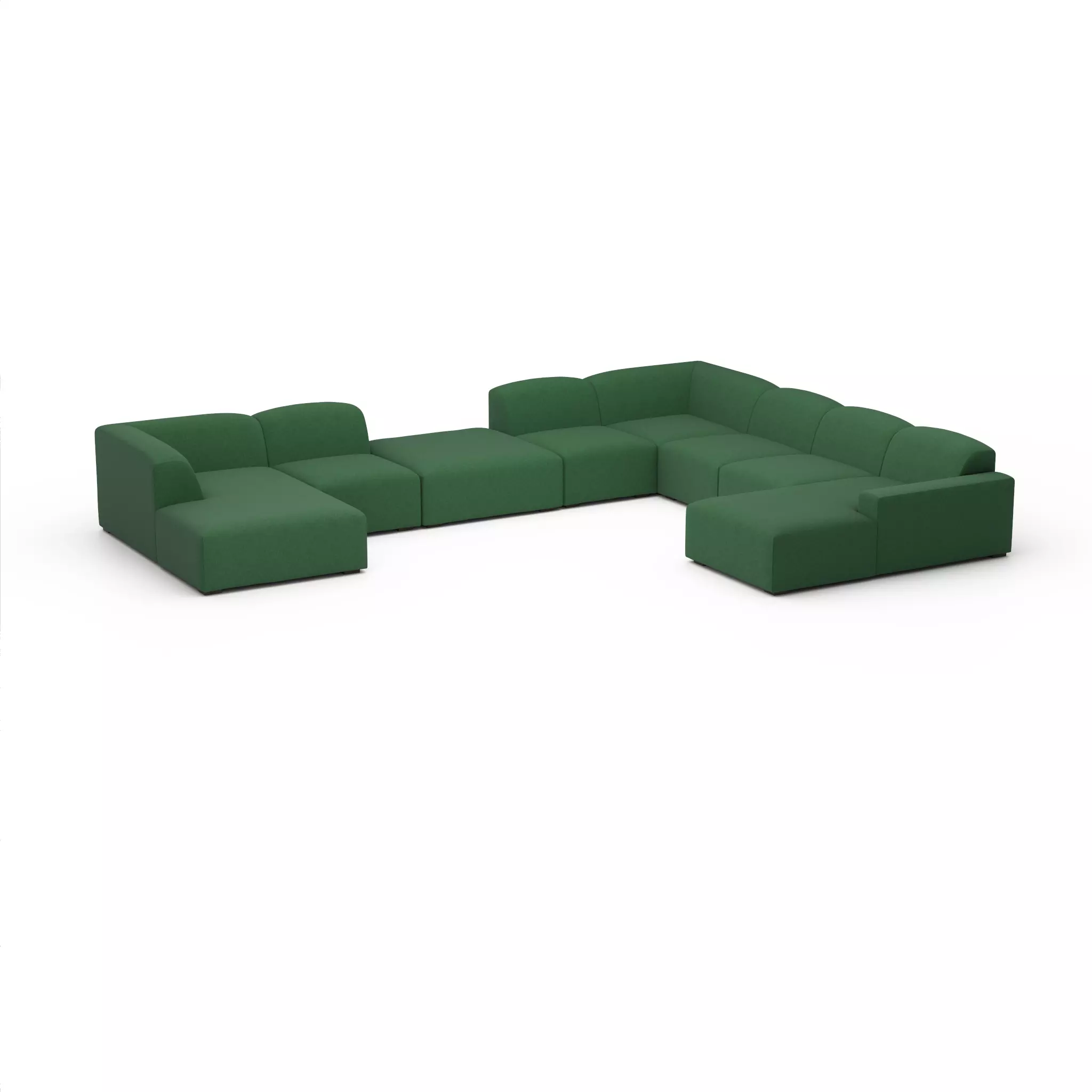 Morgan Full Modular Sectional Low-poly 3D model_4