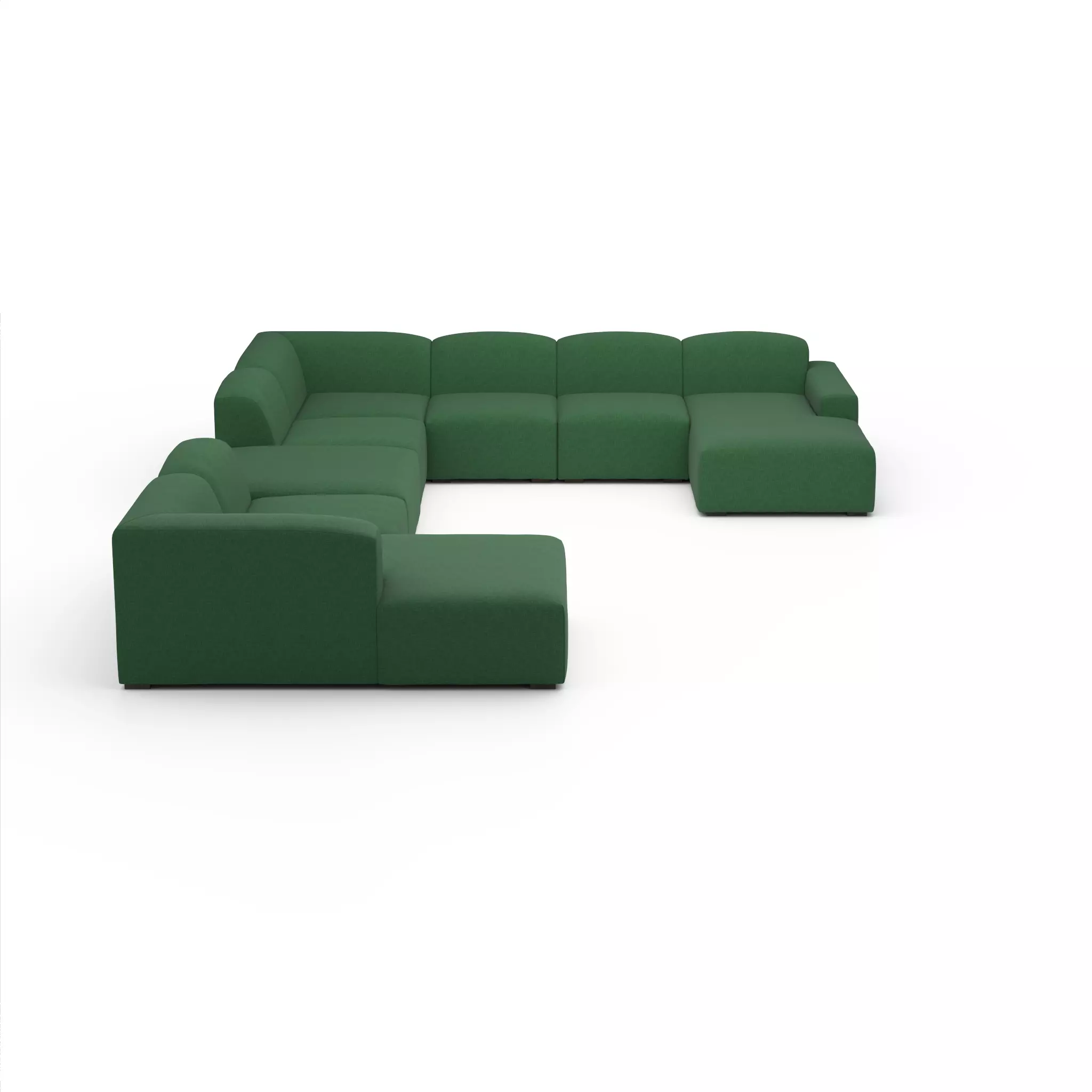 Morgan Full Modular Sectional Low-poly 3D model_7